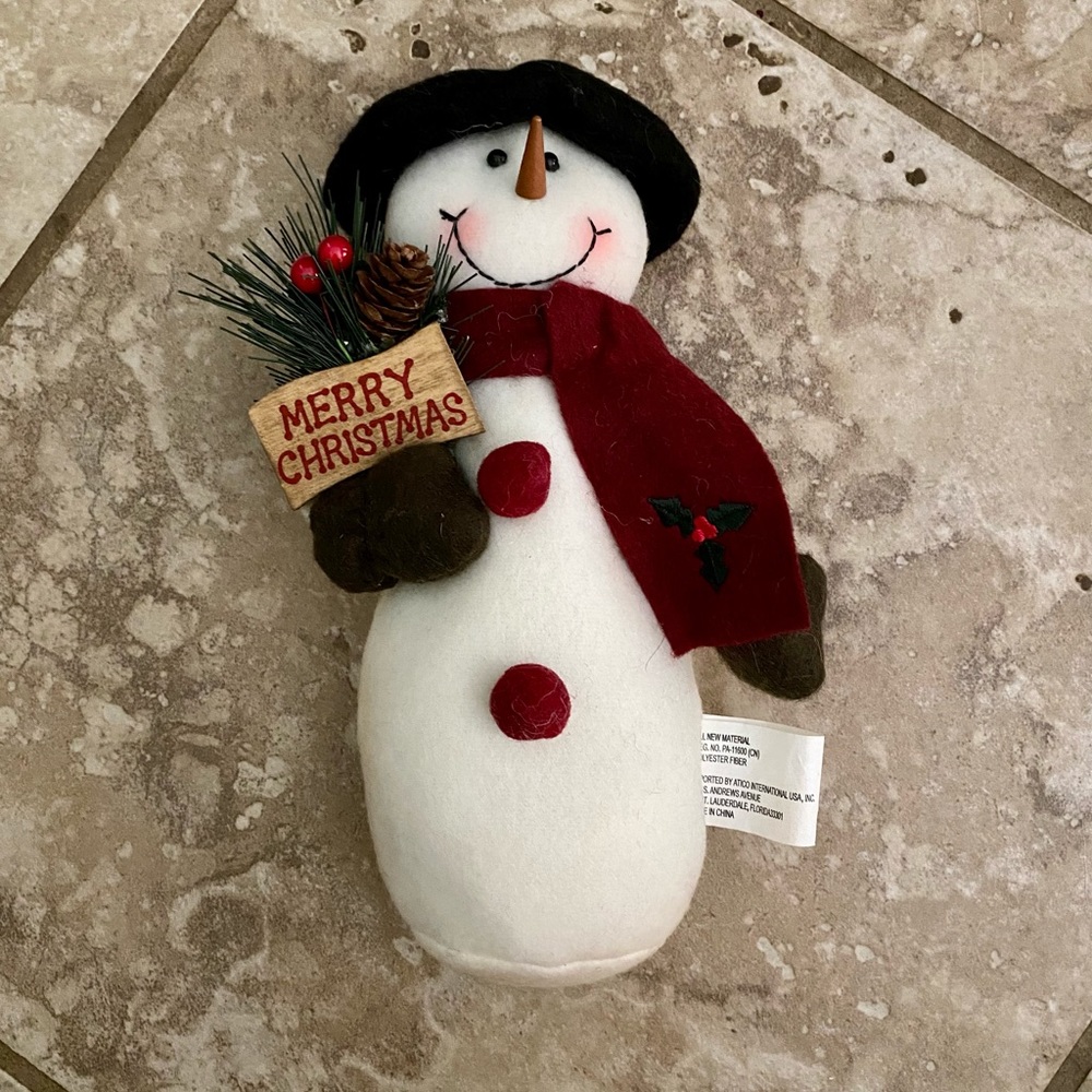 Stuffed Snowman Christmas Decoration ⛄️
